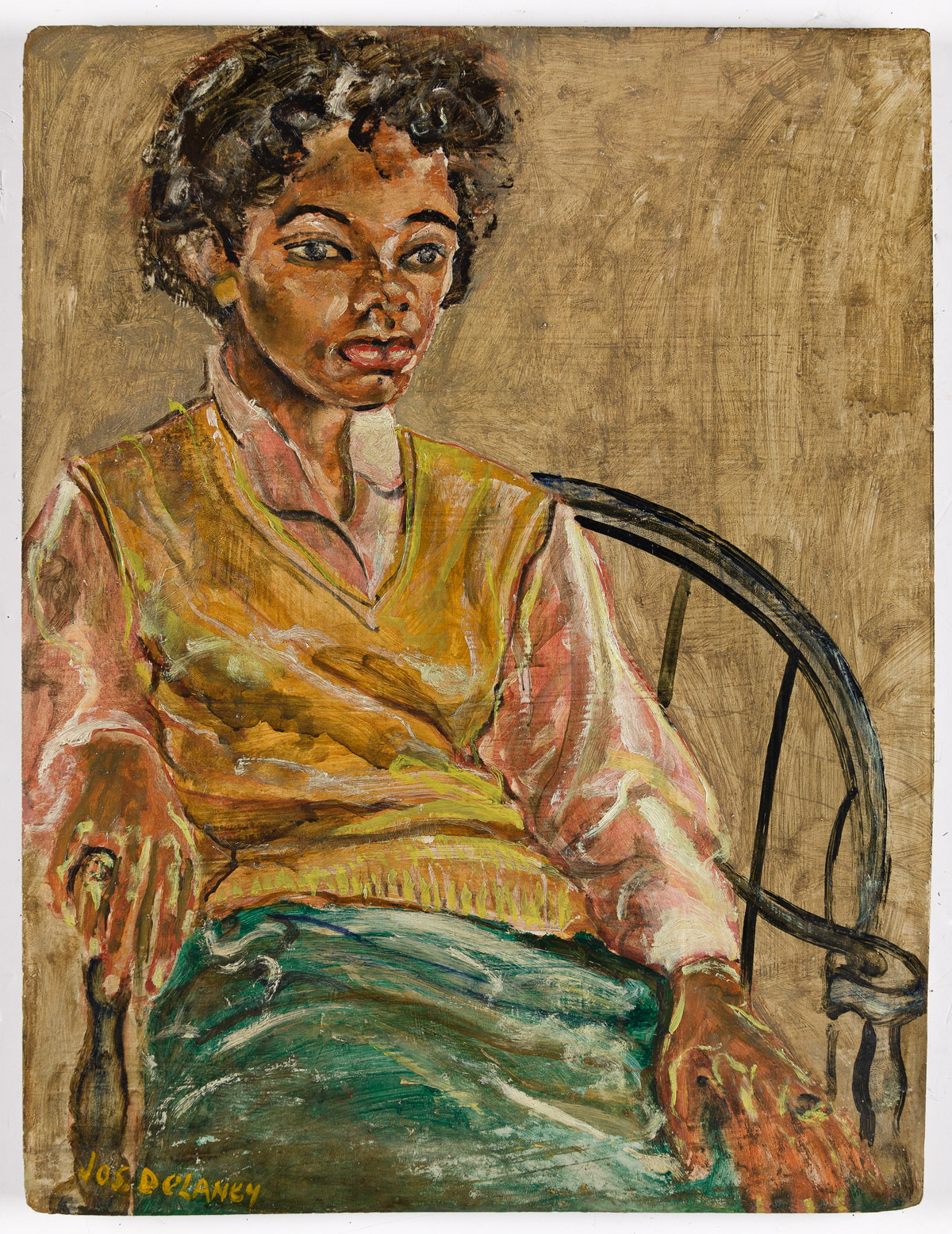 JOSEPH DELANEY (1904 - 1991) Portrait of a Woman in Windsor Chair.